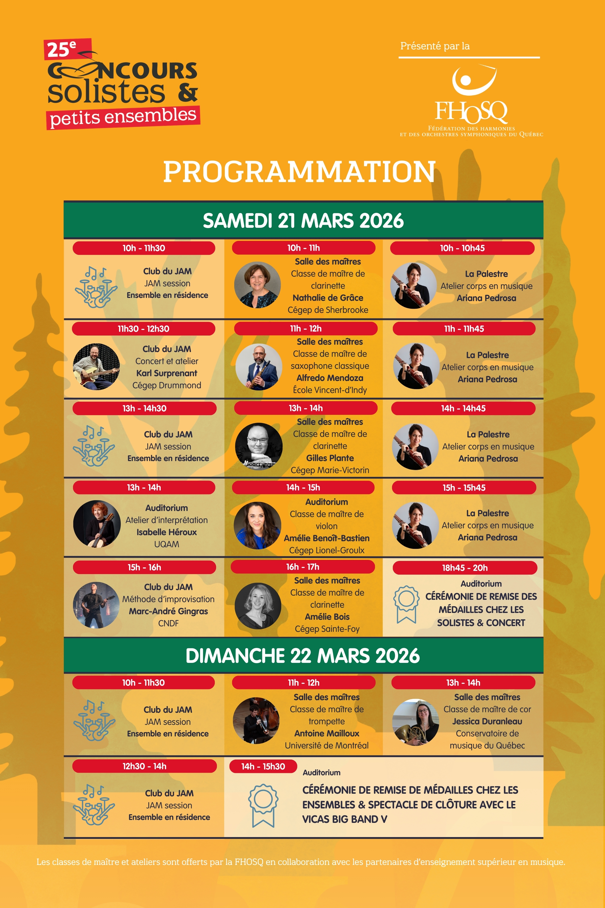 Programmation hors-compétition Concours solistes 2026