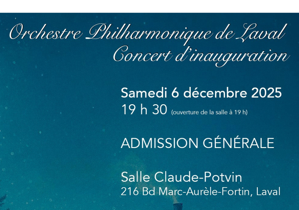 CONCERT DE NOËL de l’Orchestre Philharmonique de Laval